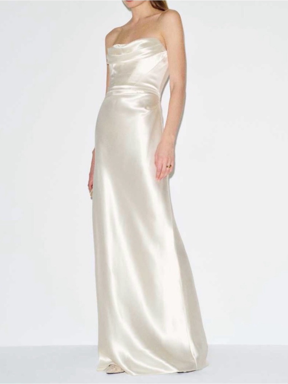 Reformation LUPE Strapless Ivory Wedding Dress Gown Corset NEW NWT